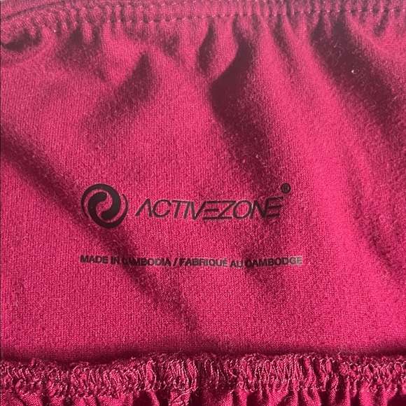 ActiveZone USA High Waist Shorts-Beautiful burgundy color- So soft - Picture 2 of 6